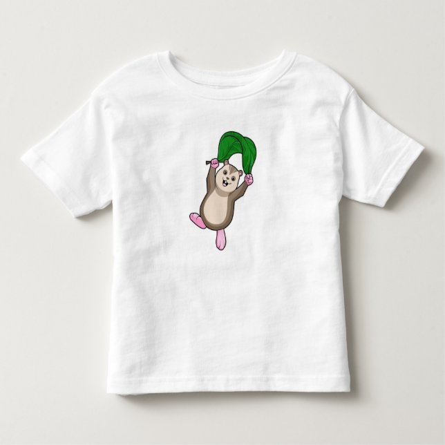 T-shirt Pour Les Tous Petits Hamster avec parachute (Devant)