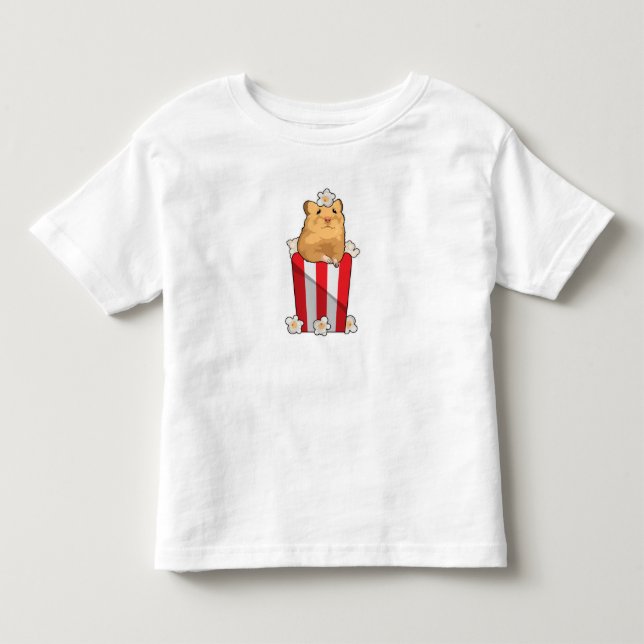 T-shirt Pour Les Tous Petits Hamster avec Popcorn (Devant)