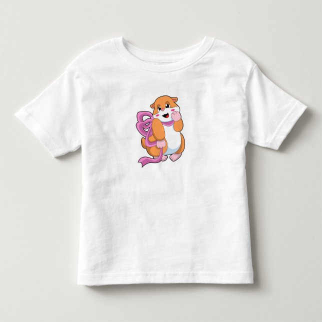 T-shirt Pour Les Tous Petits Hamster avec ruban (Devant)