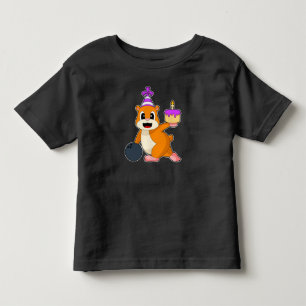 T-shirt Pour Les Tous Petits Hamster Birthday Bowling