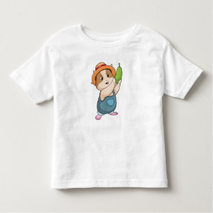 T-shirt Pour Les Tous Petits Hamster en fermier avec des courgettes