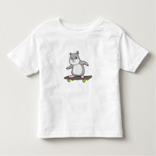 T-shirt Pour Les Tous Petits Hamster en patinage avec skateboard