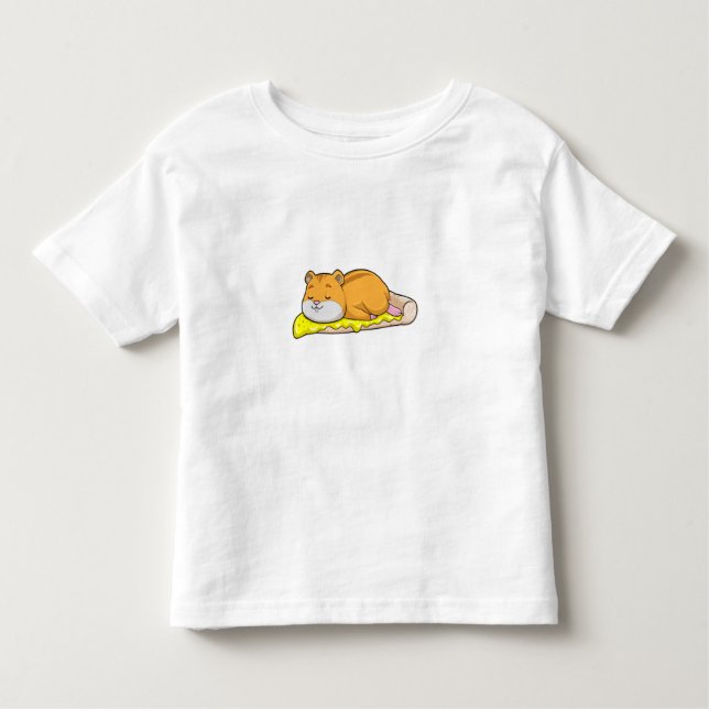 T-shirt Pour Les Tous Petits Hamster & Pizza au fromage (Devant)