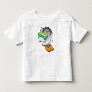 T-shirt Pour Les Tous Petits Hamster Snowboard Snowboard