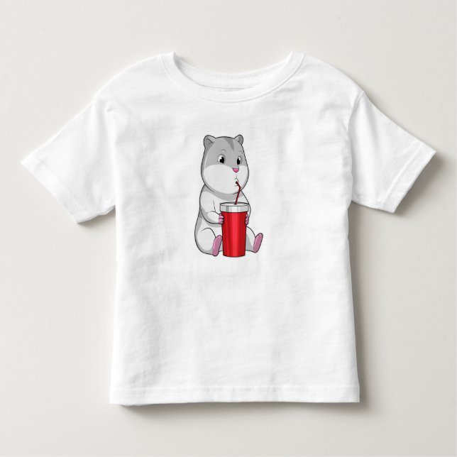 T-shirt Pour Les Tous Petits Hamster with Mug & Drinking straw (Devant)