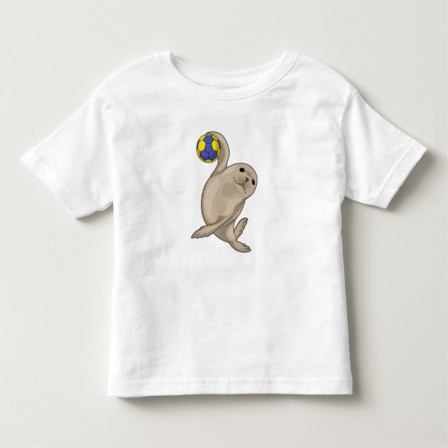 T-shirt Pour Les Tous Petits Handball joueur de phoque (Devant)