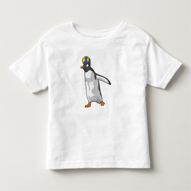 T-shirt Pour Les Tous Petits Handball joueur de pingouin Handball (Devant)