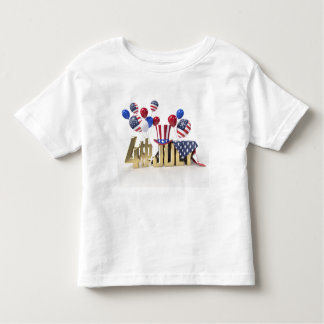 T-shirt Pour Les Tous Petits Happy 4th of July USA