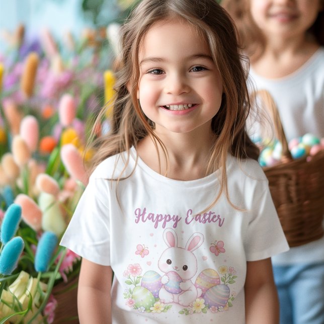 T-shirt Pour Les Tous Petits Happy Easter Spring Design - Cute Easter Bunny  (Créateur téléchargé)