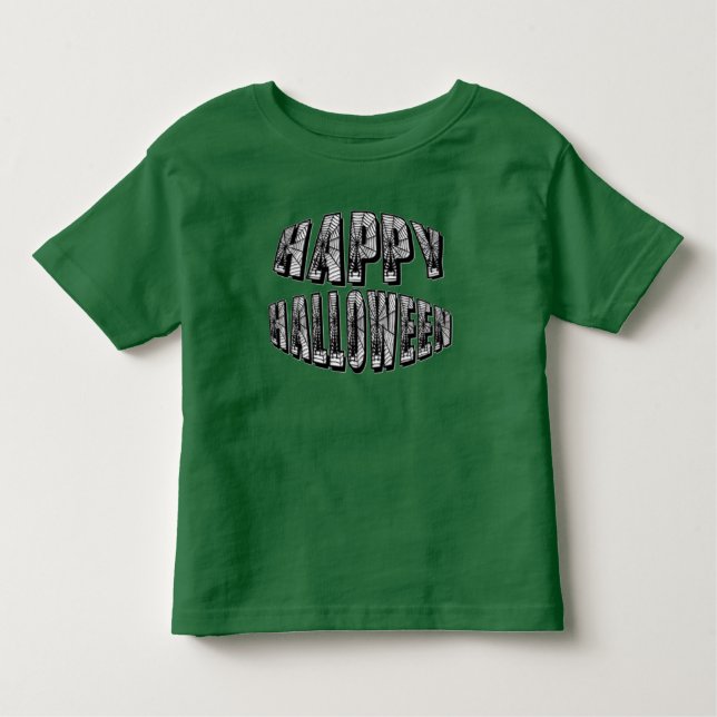 T-shirt Pour Les Tous Petits Happy Halloween Araigneuses & Araignée Web Toddler (Devant)