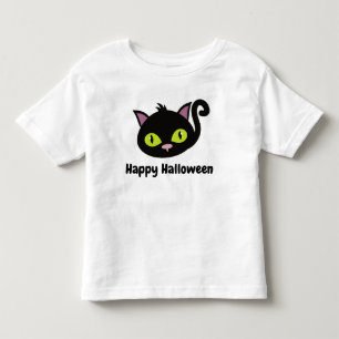 T-shirt Pour Les Tous Petits Happy Halloween Chat noir