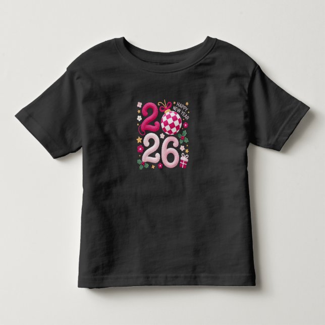 T-shirt Pour Les Tous Petits Happy New Year 2026 Family Matching Collection (Devant)