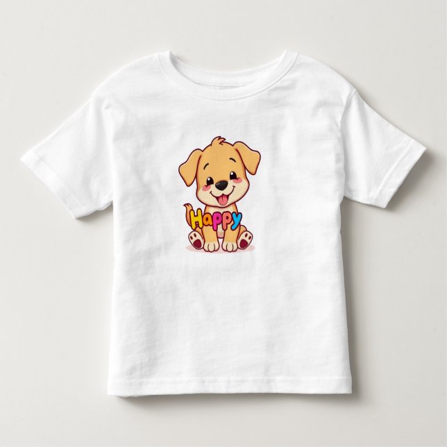 T-shirt Pour Les Tous Petits Happy Paws Puppy (Devant)