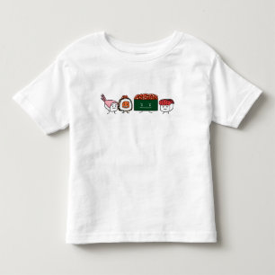 T-shirt Pour Les Tous Petits Happy Sushi Brothers riz japonais saumon de crevet
