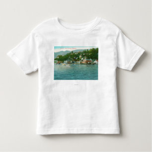 T-shirt Pour Les Tous Petits Harborview avec des yachts et des bateaux à voile