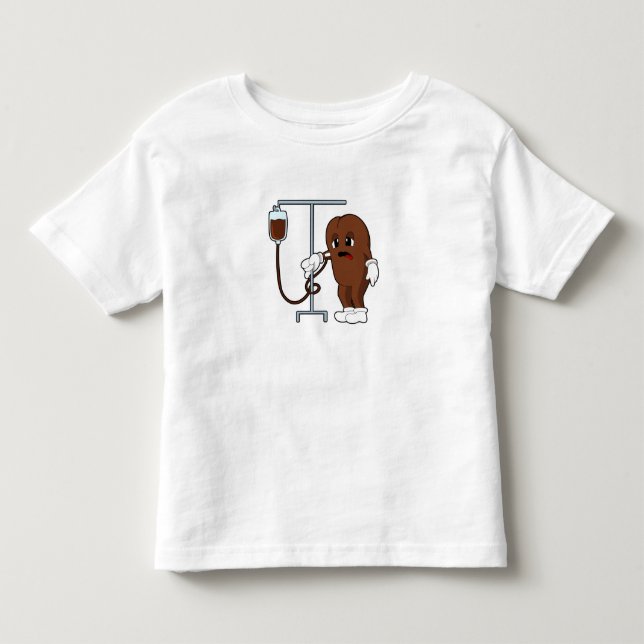 T-shirt Pour Les Tous Petits Haricot de café avec pot de café (Devant)