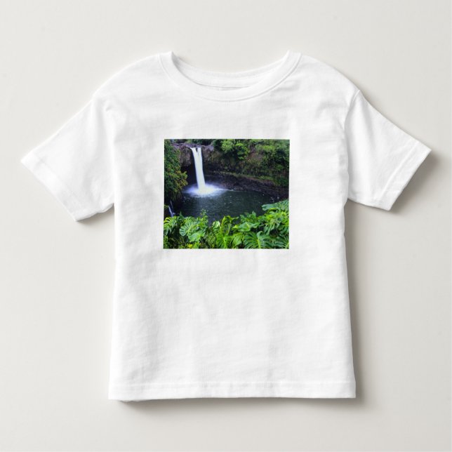 T-shirt Pour Les Tous Petits Hawaï, Big Island, Hilo, Rainbow Falls, Lush (Devant)