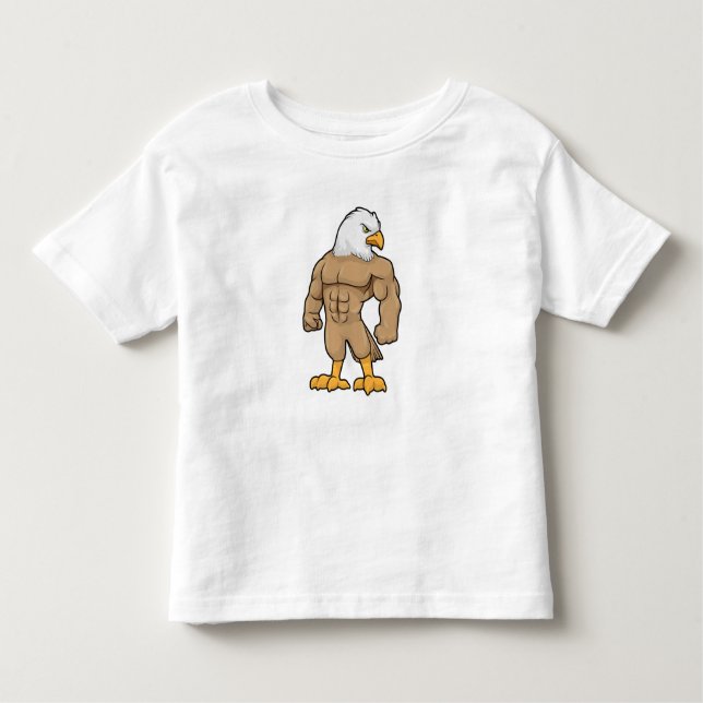 T-shirt Pour Les Tous Petits Hawk en Bodybuilder avec six pack (Devant)