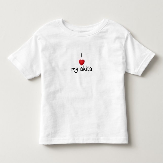 T-shirt Pour Les Tous Petits *heart* I mon akita (Devant)