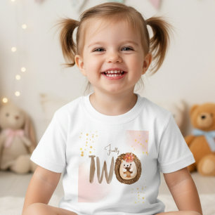 T-shirt Pour Les Tous Petits Hérisson aquarelle 2ème deuxième deux anniversaire