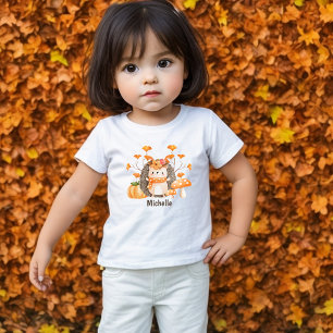 T-shirt Pour Les Tous Petits Hérisson d'automne mignon