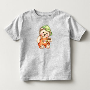 T-shirt Pour Les Tous Petits Hérisson de bébé en combinaison orange par Natasha