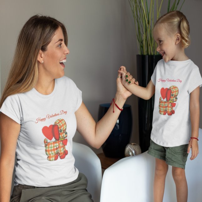 T-shirt Pour Les Tous Petits Heureuse Sainte-Valentin Toy Puppy (Créateur téléchargé)