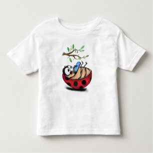 T-shirt Pour Les Tous Petits Heureux Ladybug avec le téléphone drôle