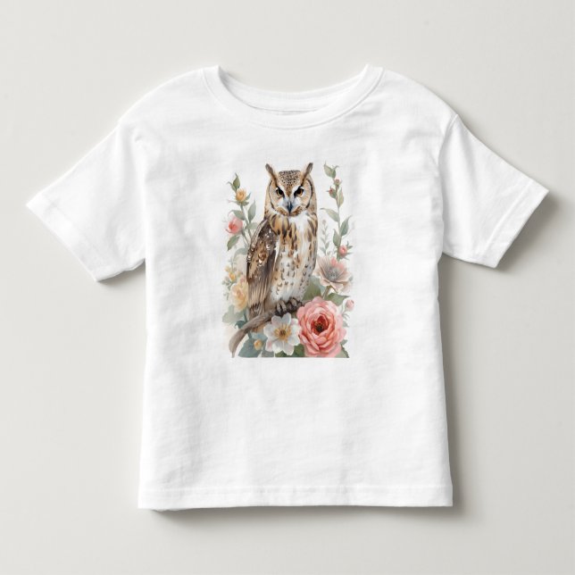 T-shirt Pour Les Tous Petits Hibou murmures de la forêt (Devant)