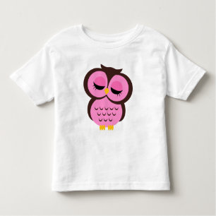 T-shirt Pour Les Tous Petits Hibou rose
