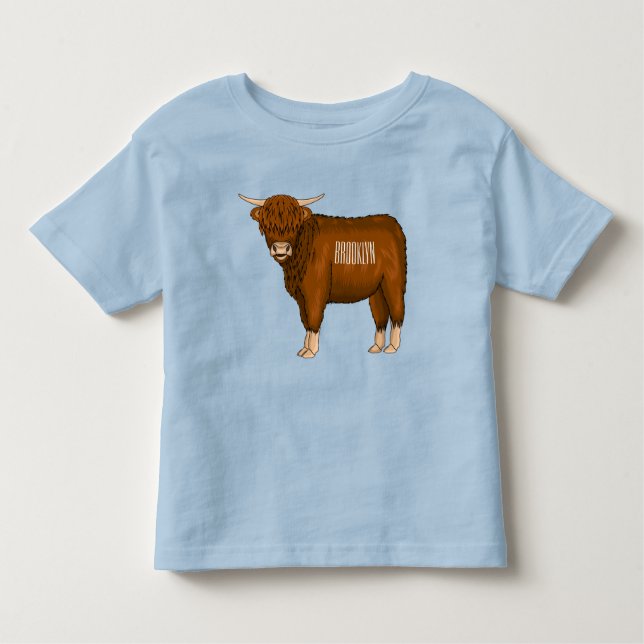 T-shirt Pour Les Tous Petits Highland cow (Devant)