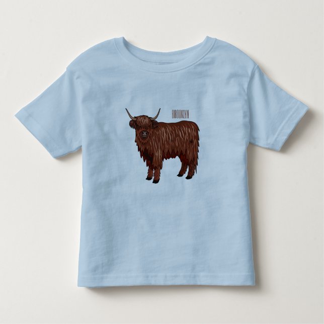 T-shirt Pour Les Tous Petits Highland cow (Devant)