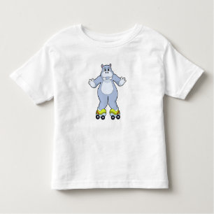T-shirt Pour Les Tous Petits Hippo avec patins à rouleaux