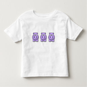 T-shirt Pour Les Tous Petits Hippo de lavande mignon
