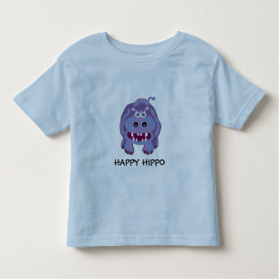 T-shirt Pour Les Tous Petits hippo heureux