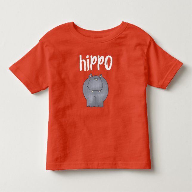 T-shirt Pour Les Tous Petits Hippopotame (Devant)