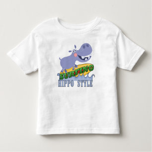 T-shirt Pour Les Tous Petits Hippopotame de surfer