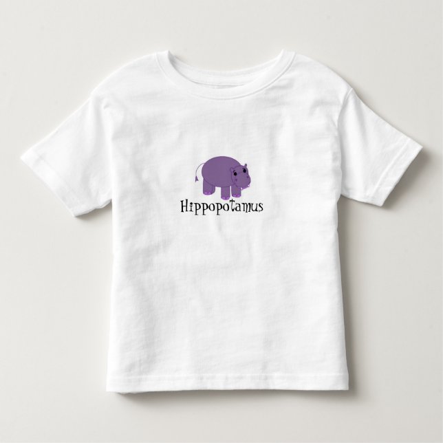 T-shirt Pour Les Tous Petits Hippopotame violet (Devant)