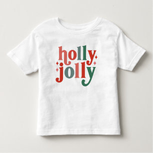 T-shirt Pour Les Tous Petits Holly Jolly - Typographie des Fêtes Rétro