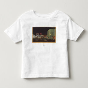 T-shirt Pour Les Tous Petits Hollywood, CA - rue de vigne de coucher du soleil