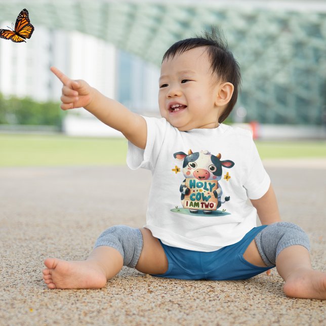 T-shirt Pour Les Tous Petits Holy Cow, j'ai deux ans ! (Créateur téléchargé)