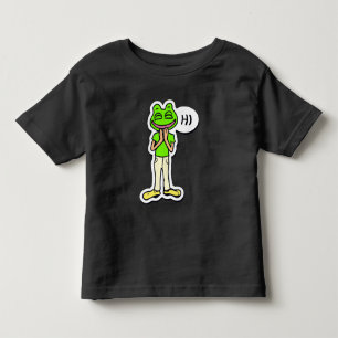 T-shirt Pour Les Tous Petits Homme avec tête de grenouille souriante Art IA