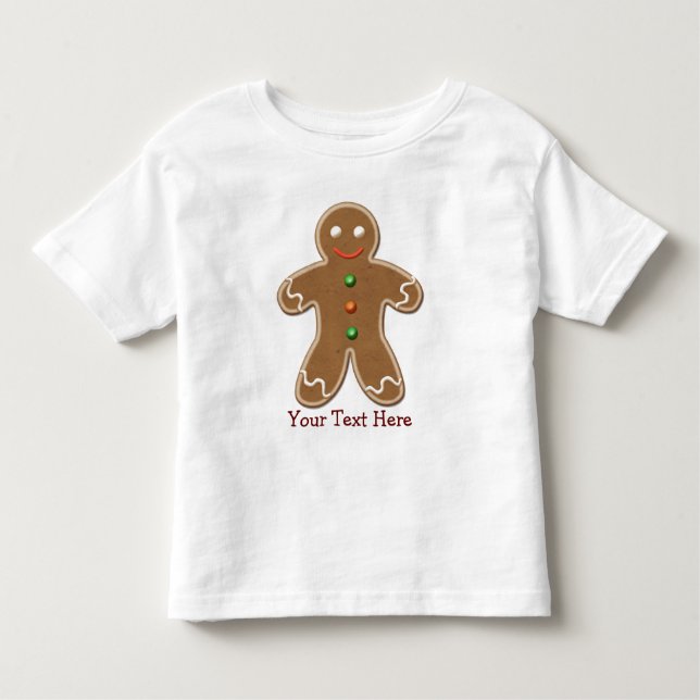 T-shirt Pour Les Tous Petits Homme en pain d'épices de Noël (Devant)