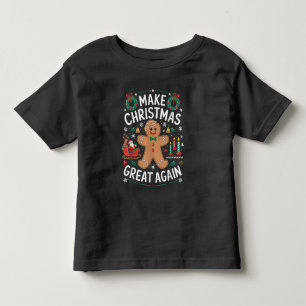 T-shirt Pour Les Tous Petits Homme en pain d'épices Trump rend à Noël sa grande