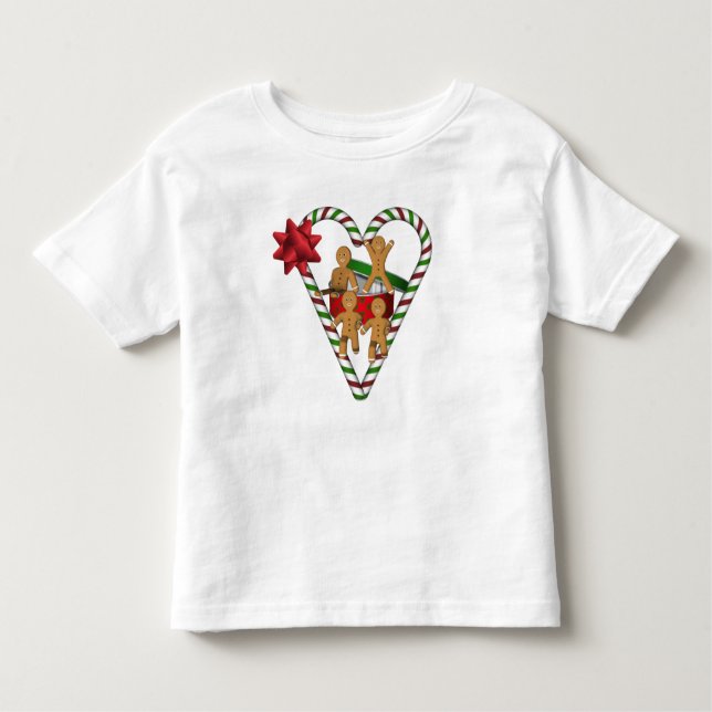 T-shirt Pour Les Tous Petits Hommes en pain d'épices de Noël (Devant)