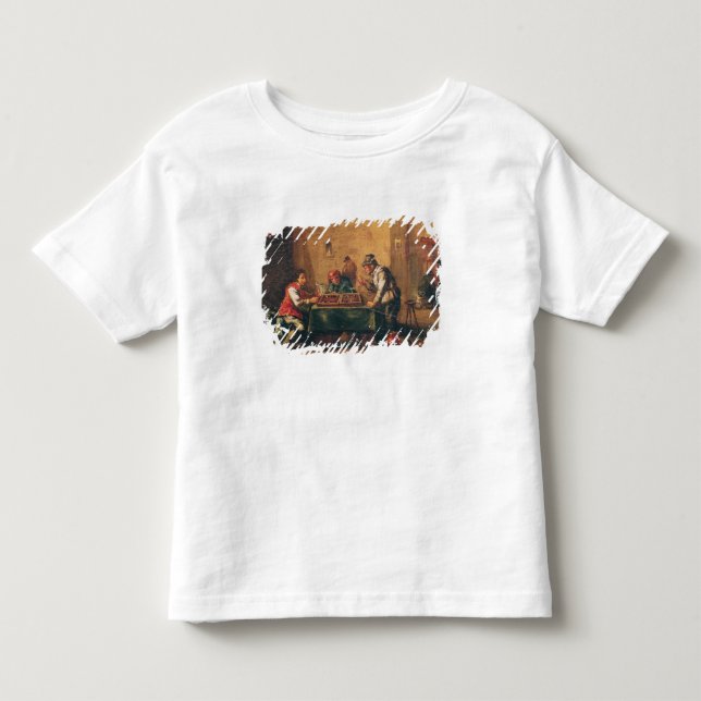 T-shirt Pour Les Tous Petits Hommes jouant au backgammon dans une taverne (Devant)