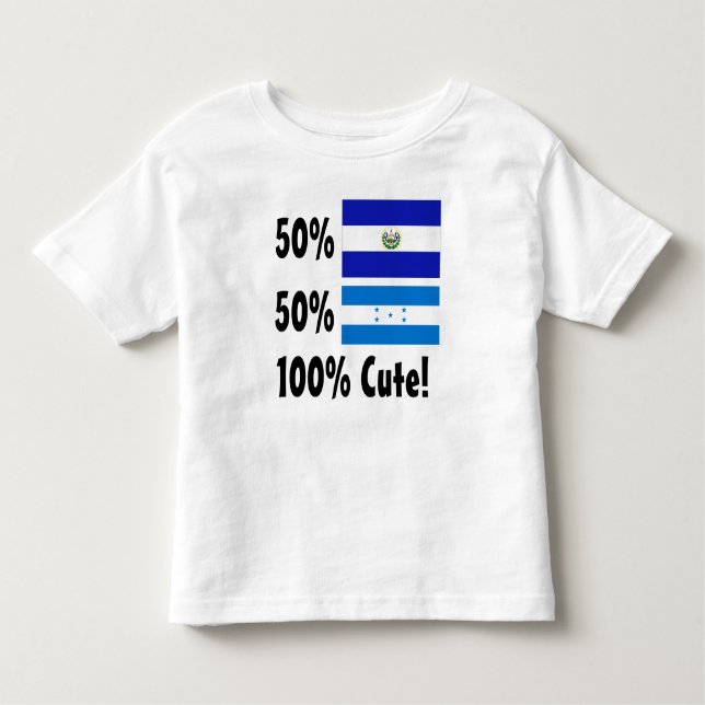 T-shirt Pour Les Tous Petits Hondurien de 50% Salvadorien 50% 100% mignon (Devant)