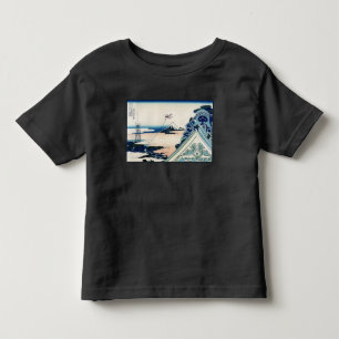 T-shirt Pour Les Tous Petits Honganji Temple Vista du Mont Fuji Bois japonais