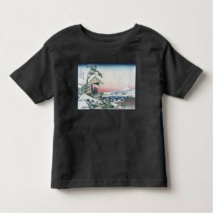 T-shirt Pour Les Tous Petits Honganji Temple Vista du Mont Fuji Bois japonais