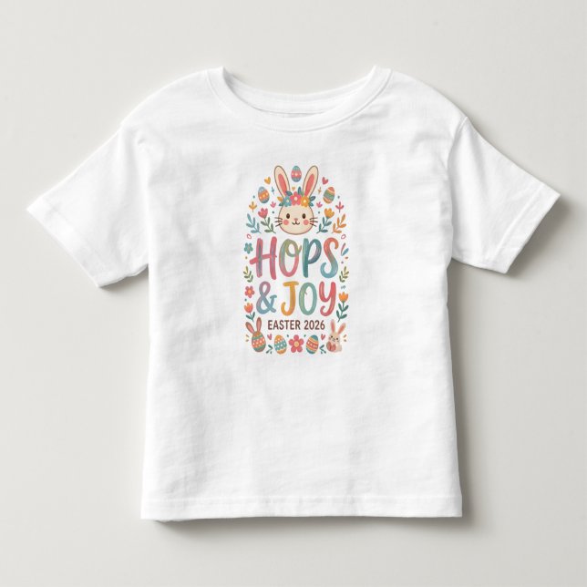 T-shirt Pour Les Tous Petits Hops & Joy Easter Shirt for Kids (Devant)